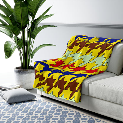 Ecuador Retro Houndstooth Blanket Throw