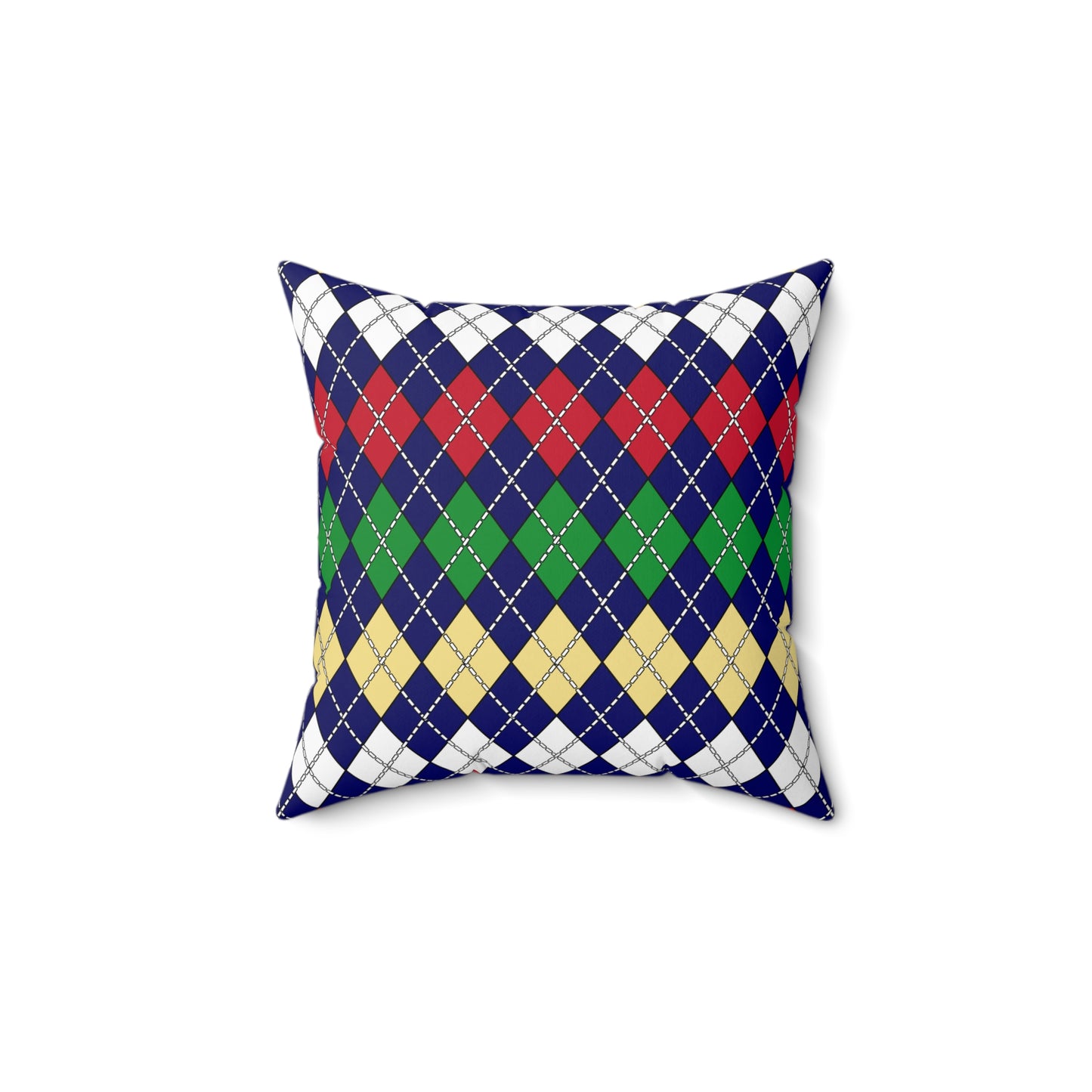Cayman Islands Retro Argyle Cushion Pillow