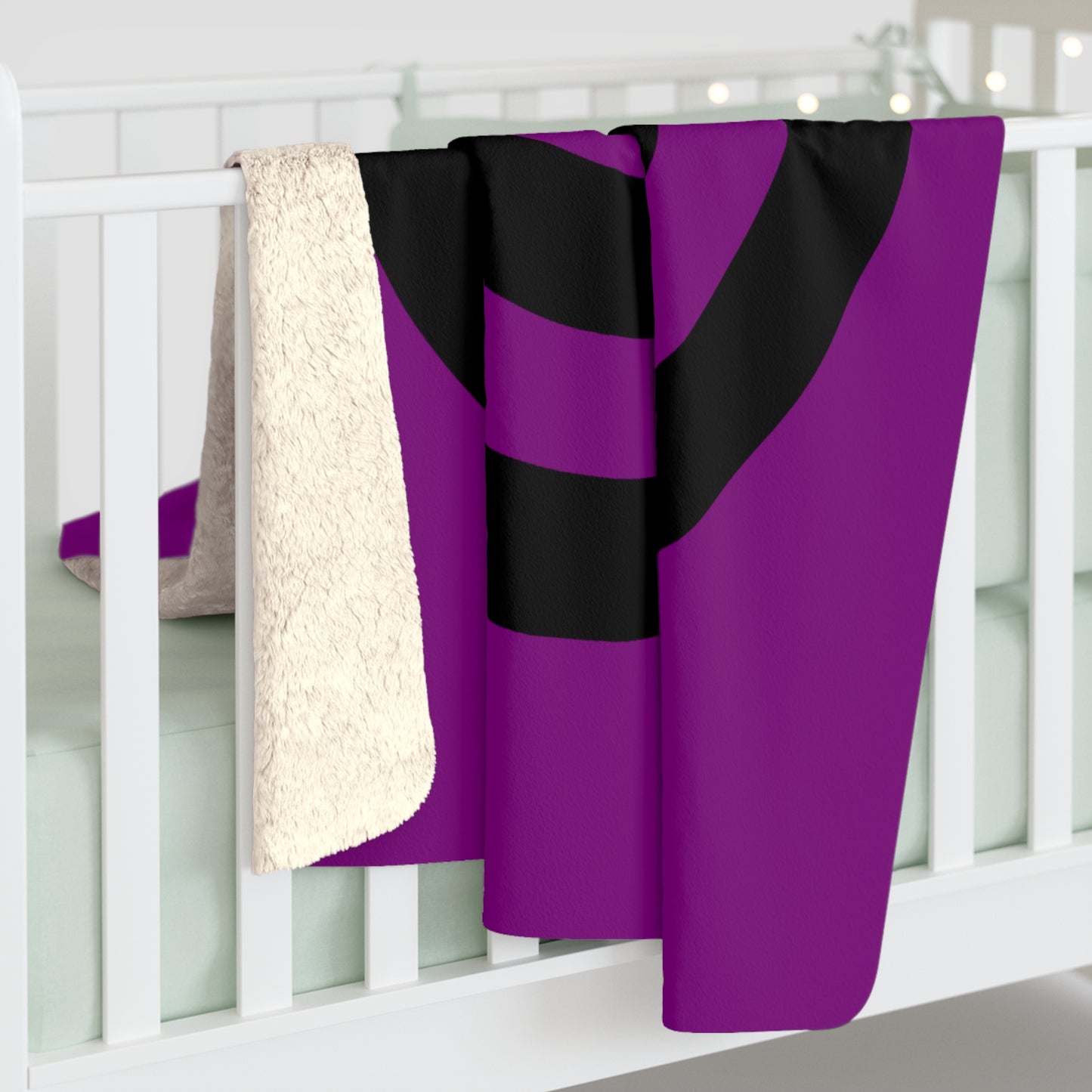 Purple, Black Retro Target Blanket Throw