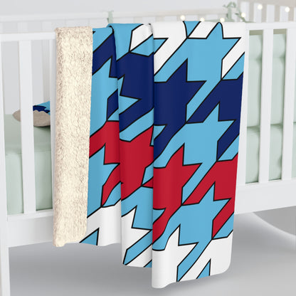 Fiji Retro Houndstooth Blanket Throw