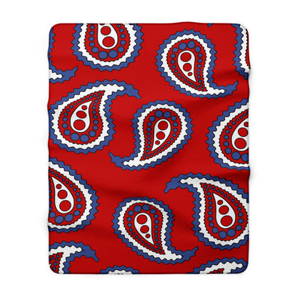 Democratic Peoples Republic Of Korea Retro Paisley Blanket Throw