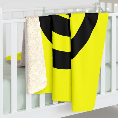 Yellow, Black Retro Target Blanket Throw