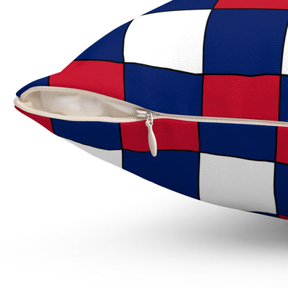Anguilla Retro Check Cushion Pillow