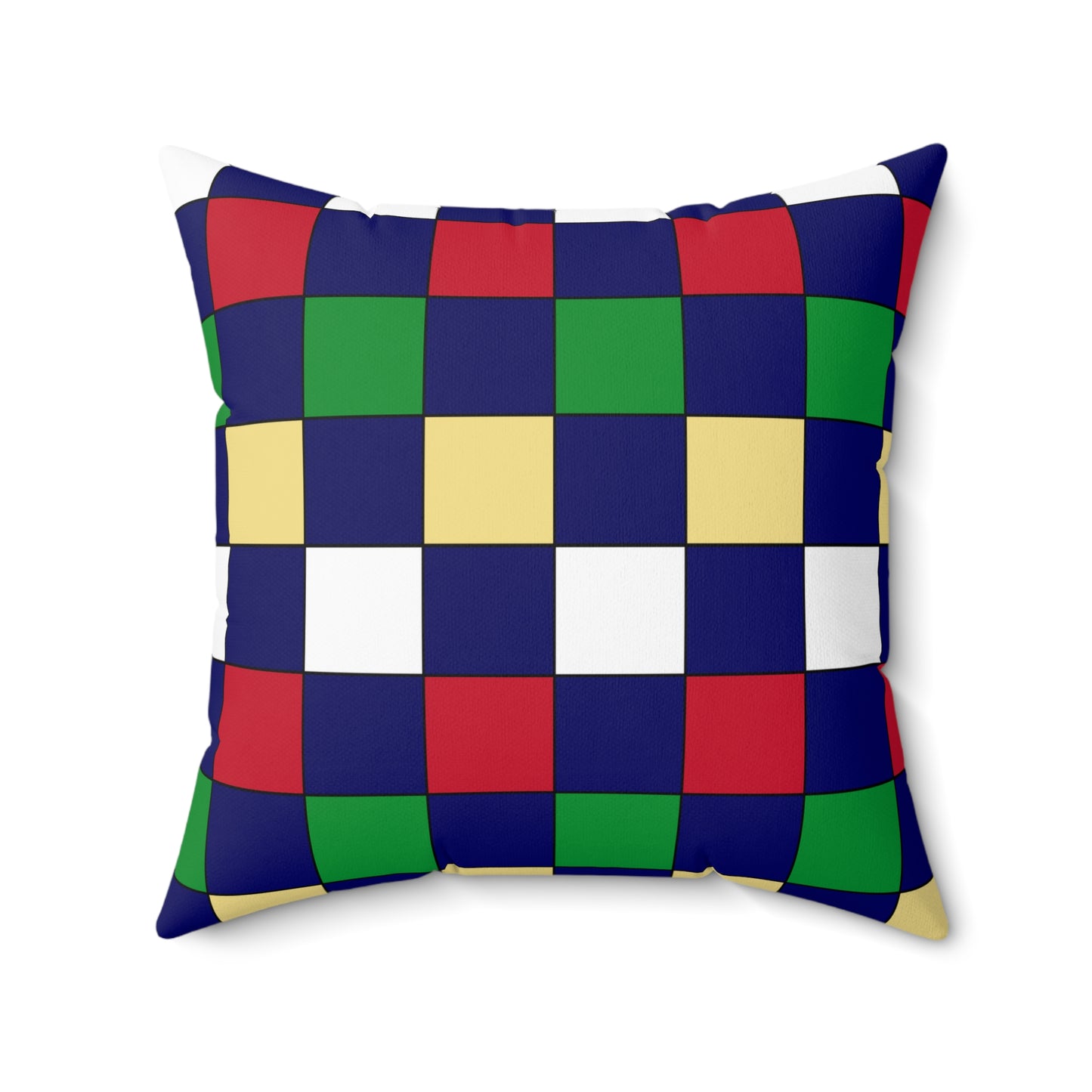 Cayman Islands Retro Check Cushion Pillow
