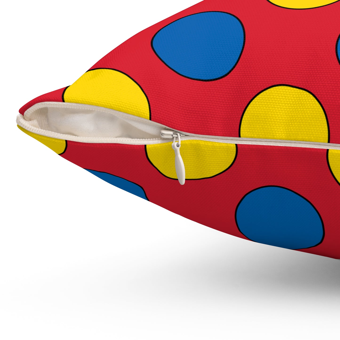 Mongolia Retro Polka Dots Cushion Pillow