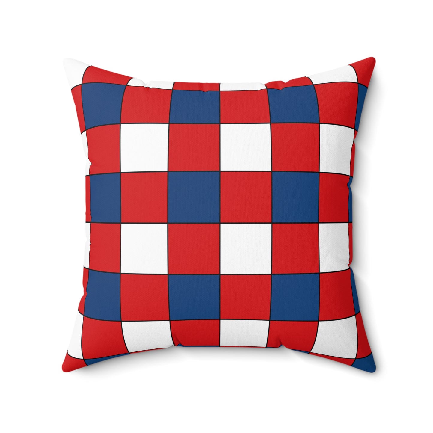 Czechia Retro Check Cushion Pillow