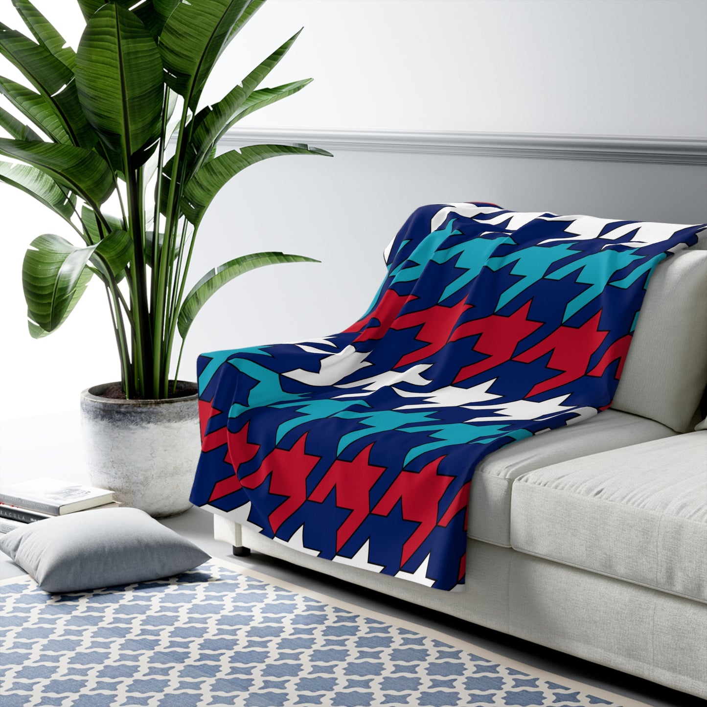 Montserrat Retro Houndstooth Blanket Throw