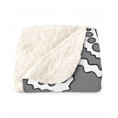 Grey, White Retro Paisley Blanket Throw