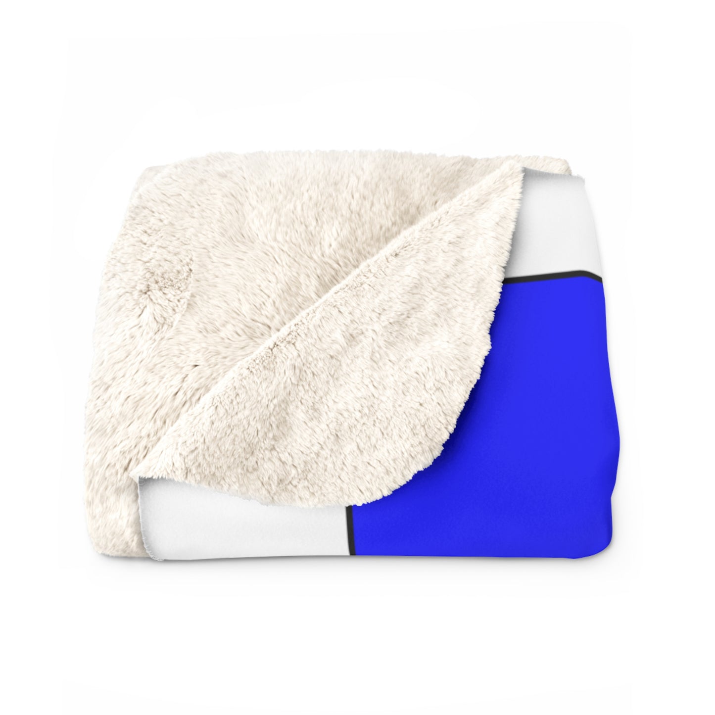 Blue, White Retro Check Blanket Throw