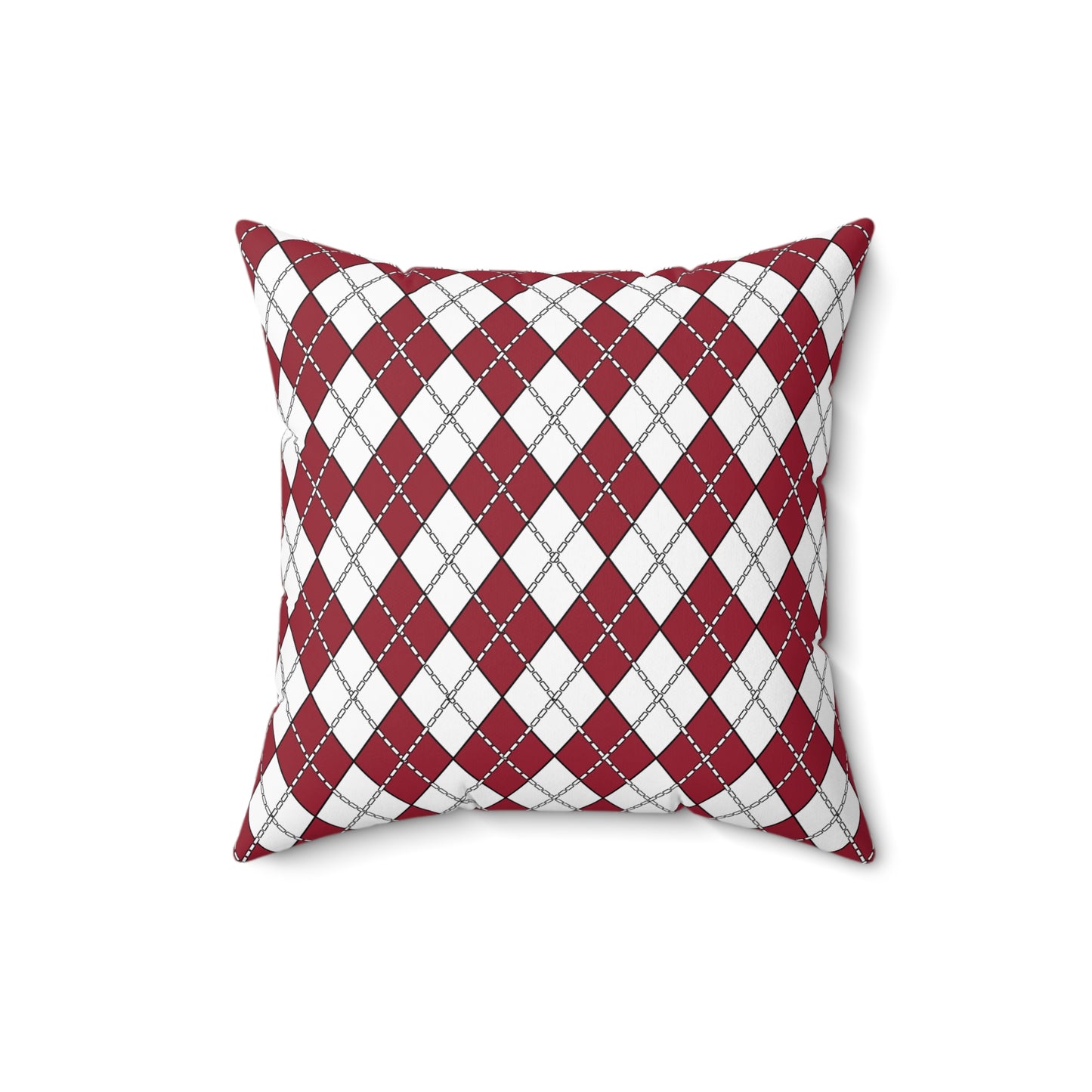 Latvia Retro Argyle Cushion Pillow