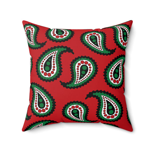 Western Sahara Retro Paisley Cushion Pillow