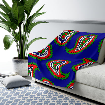 Gambia Retro Paisley Blanket Throw