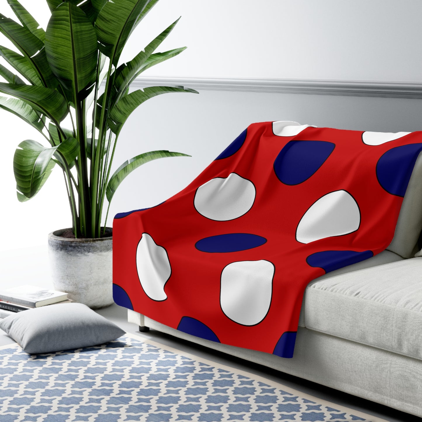Malaysia Retro Polka Dots Blanket Throw