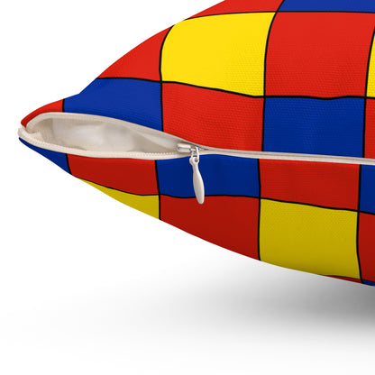Romania Retro Check Cushion Pillow