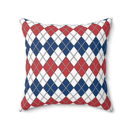Serbia Retro Argyle Cushion Pillow