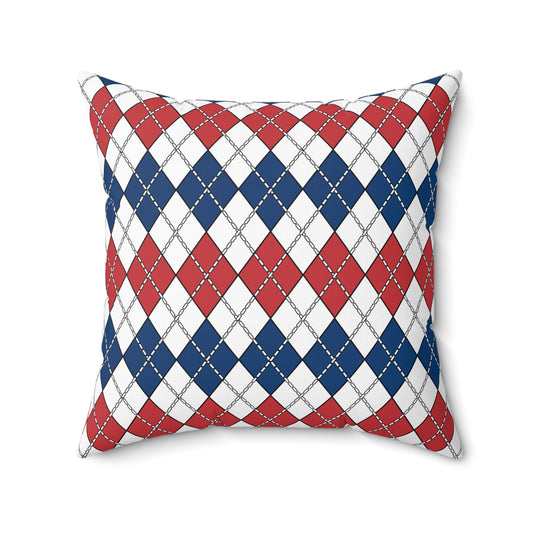 Serbia Retro Argyle Cushion Pillow