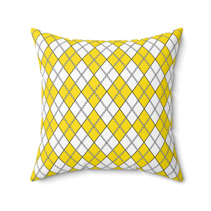 Vatican City Retro Argyle Cushion Pillow