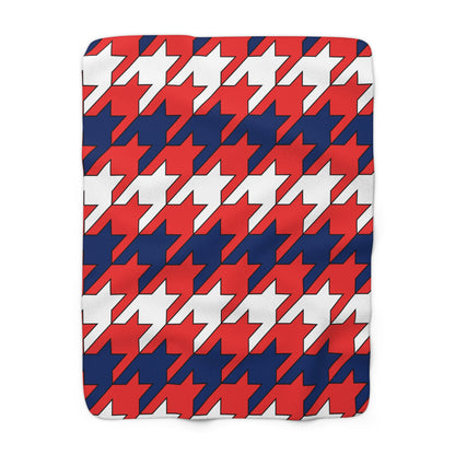 Svalbard And Jan Mayen Retro Houndstooth Blanket Throw
