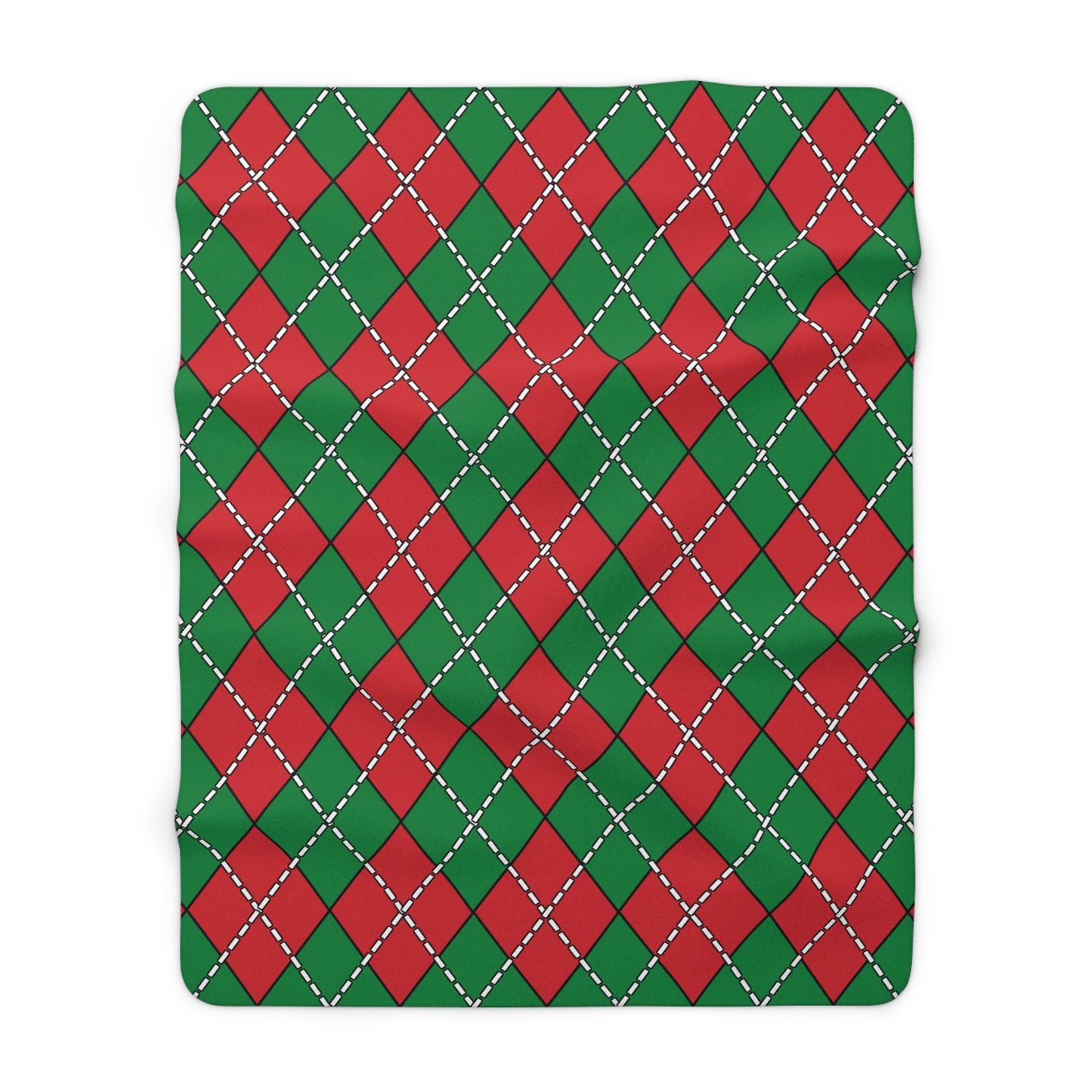 Turkmenistan Retro Argyle Blanket Throw