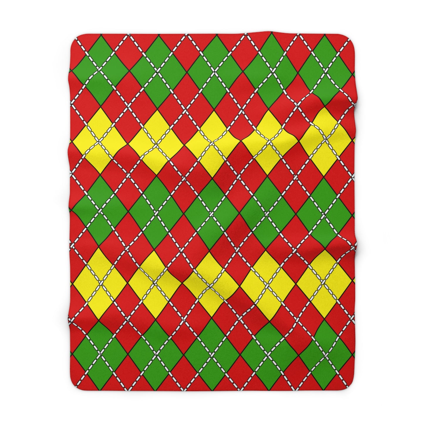 Burkina Faso Retro Argyle Blanket Throw