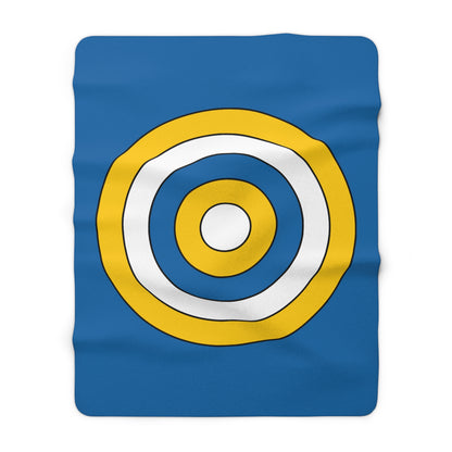 Canary Islands Retro Target Blanket Throw