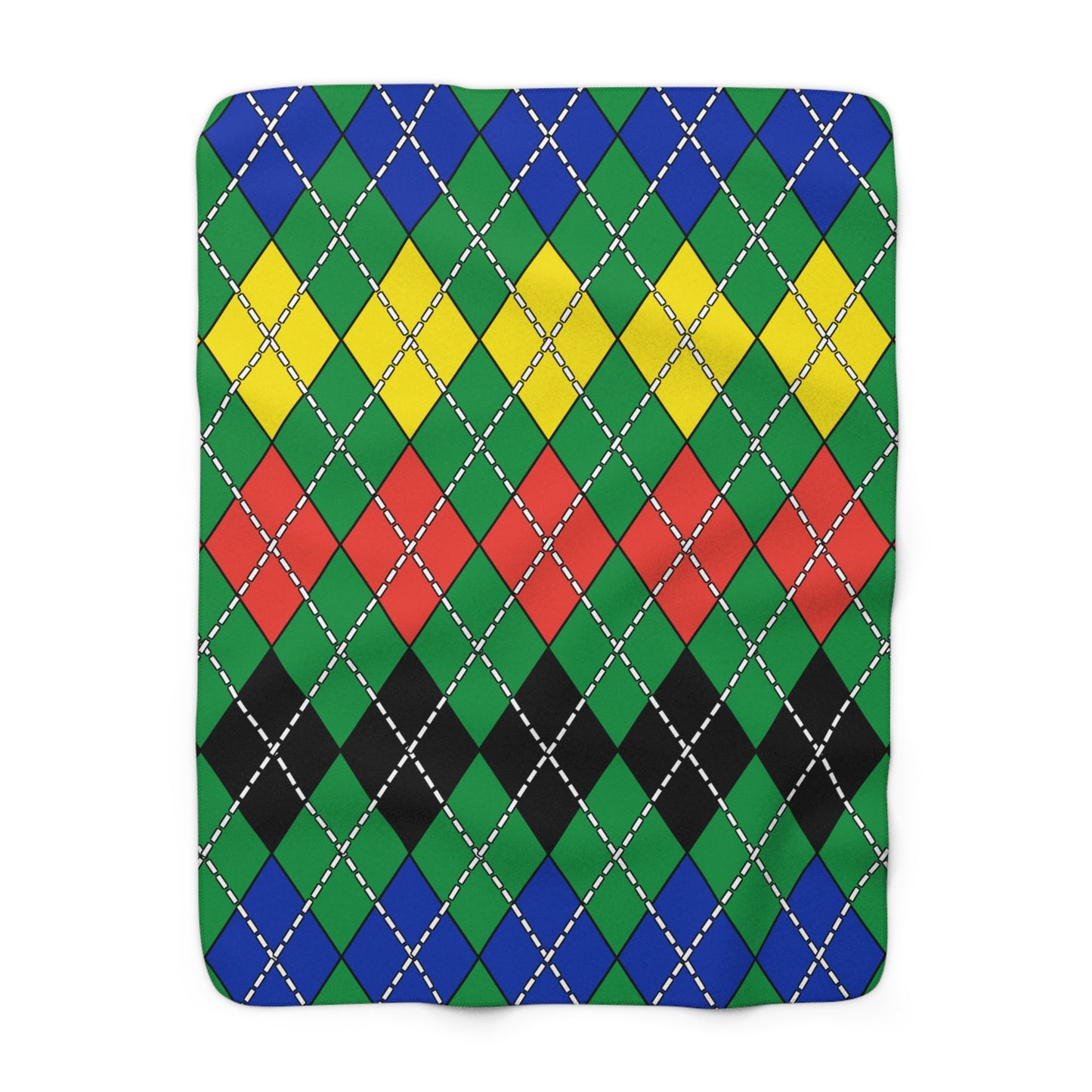 New Caledonia Retro Argyle Blanket Throw