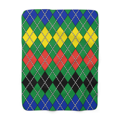 New Caledonia Retro Argyle Blanket Throw