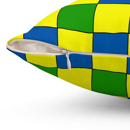 Saint Vincent And The Grenadines Retro Check Cushion Pillow