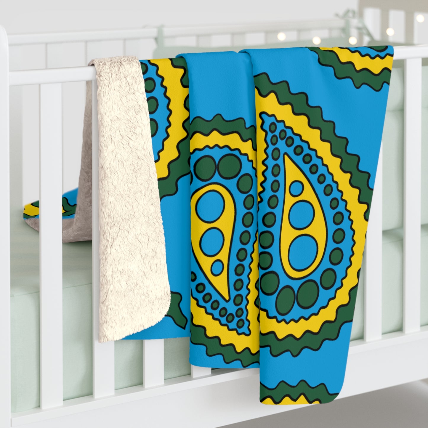 Rwanda Retro Paisley Blanket Throw