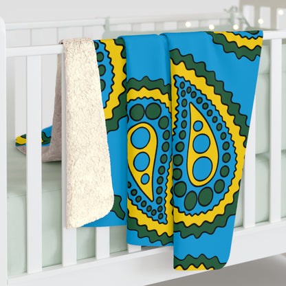 Rwanda Retro Paisley Blanket Throw