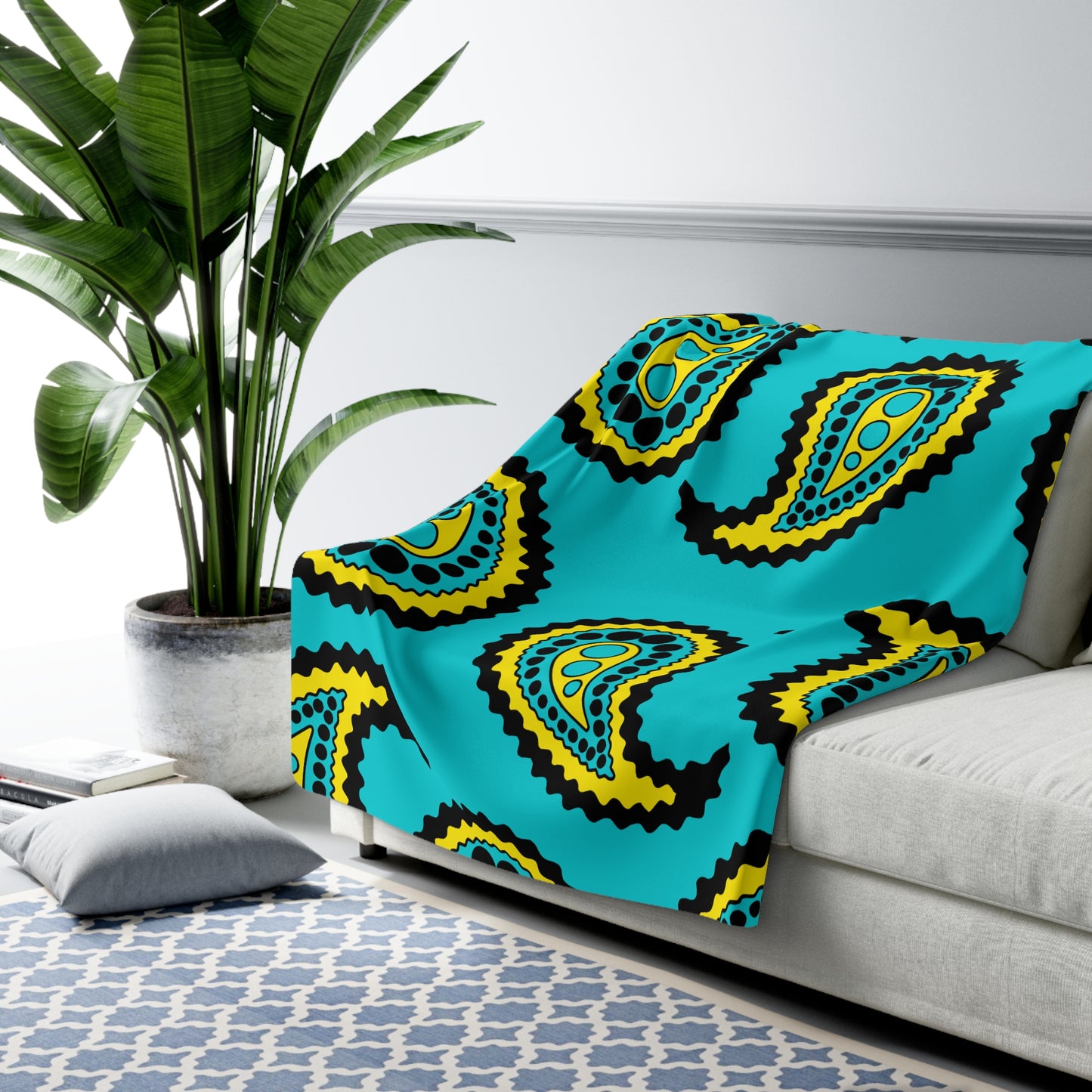 Bahamas Retro Paisley Blanket Throw