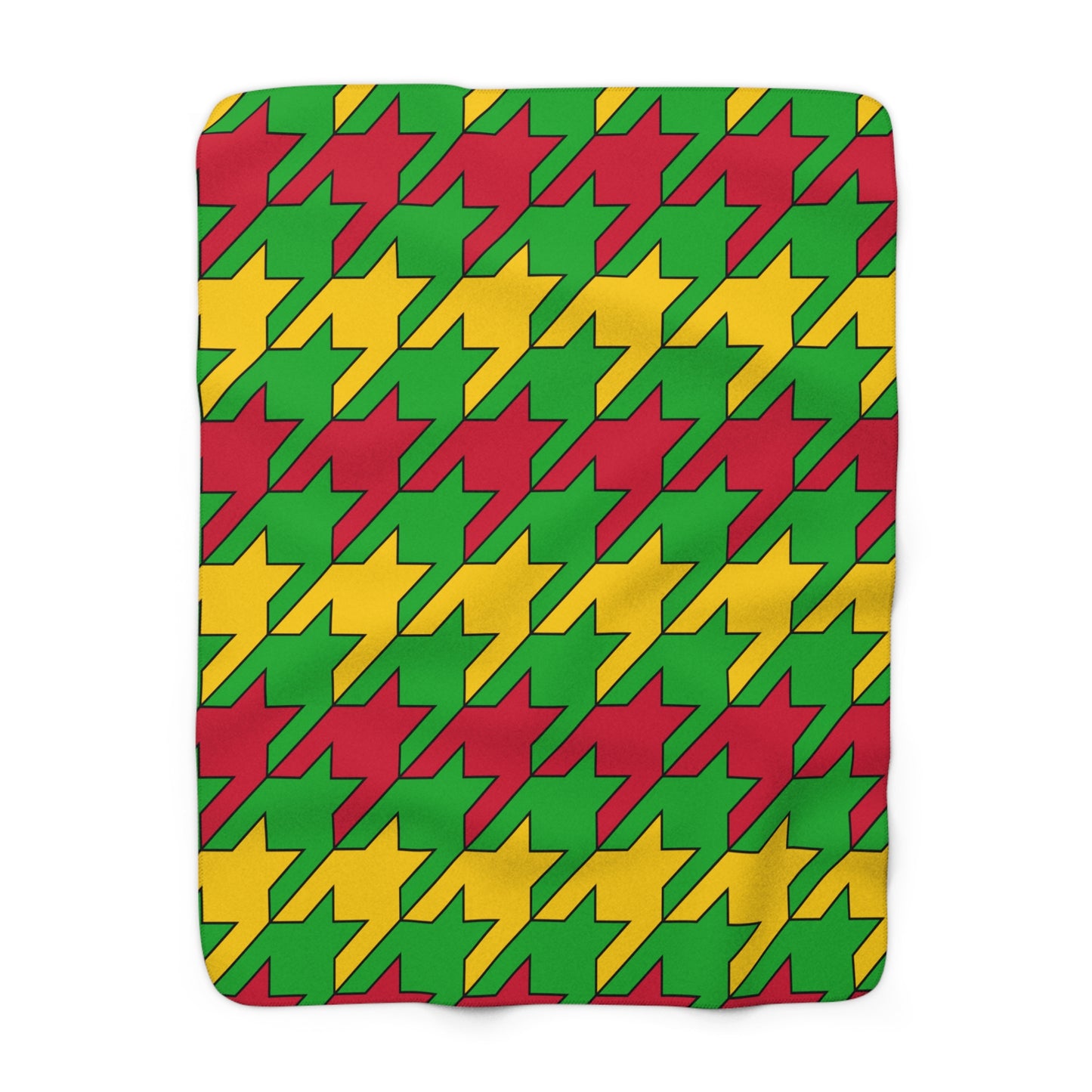 Sao Tome And Principe Retro Houndstooth Blanket Throw
