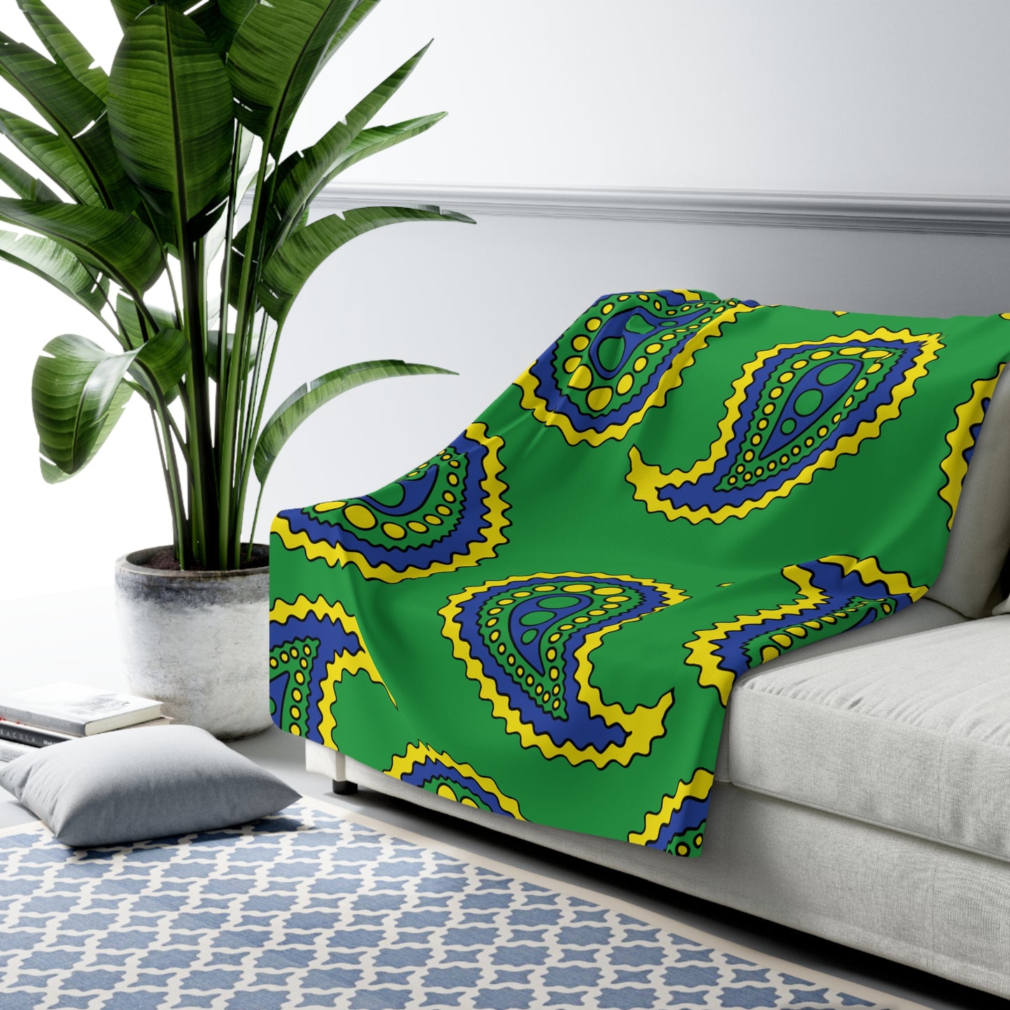 Brazil Retro Paisley Blanket Throw