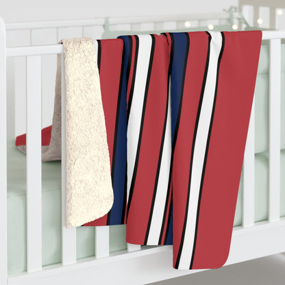 United States Minor Outlying Islands Retro Stripes Blanket Throw