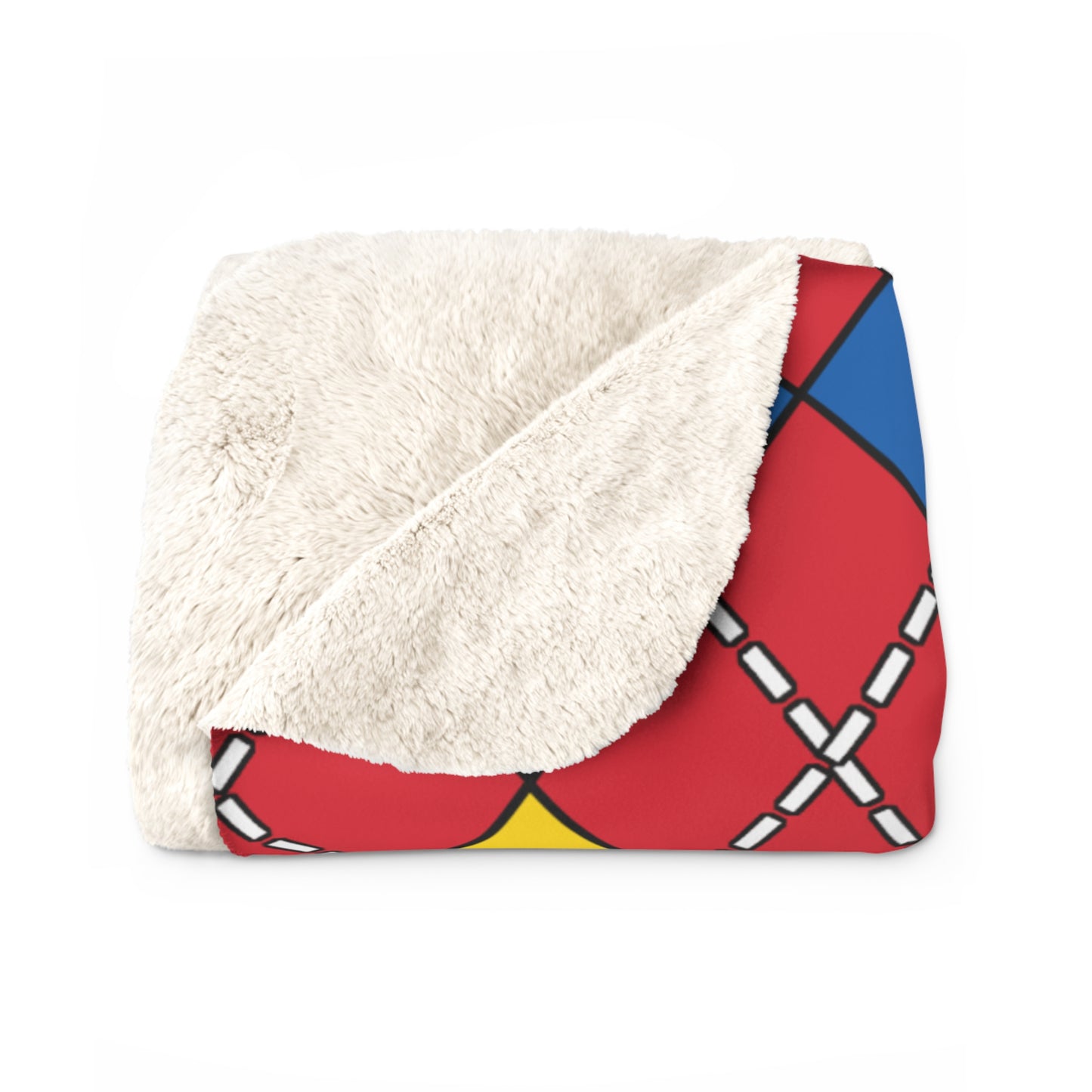 Mongolia Retro Argyle Blanket Throw