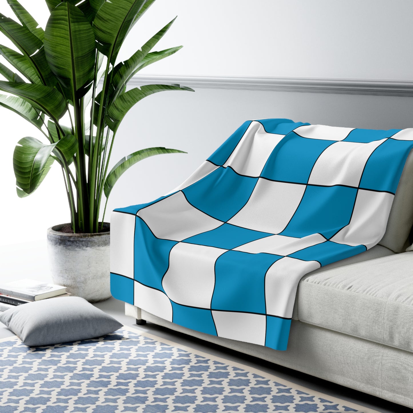 Galicia Retro Check Blanket Throw