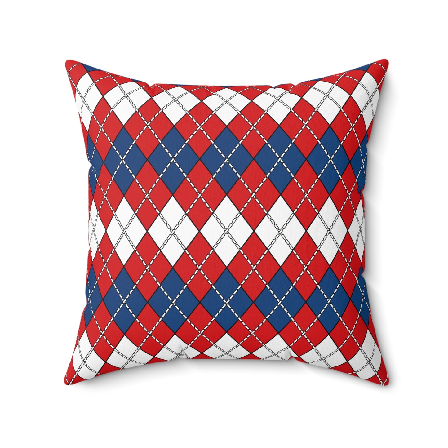 Czechia Retro Argyle Cushion Pillow