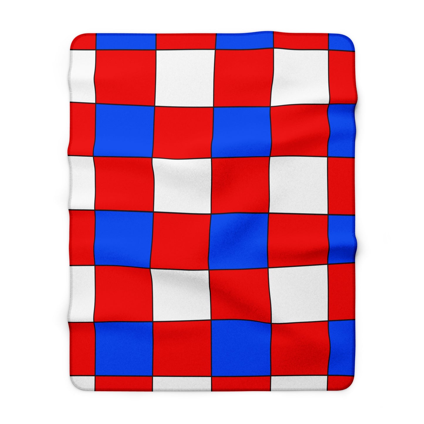 Puerto Rico Retro Check Blanket Throw