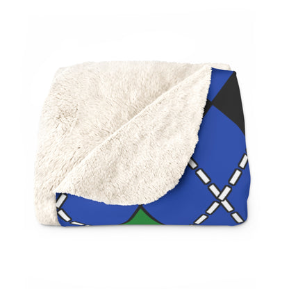 South Sudan Retro Argyle Blanket Throw
