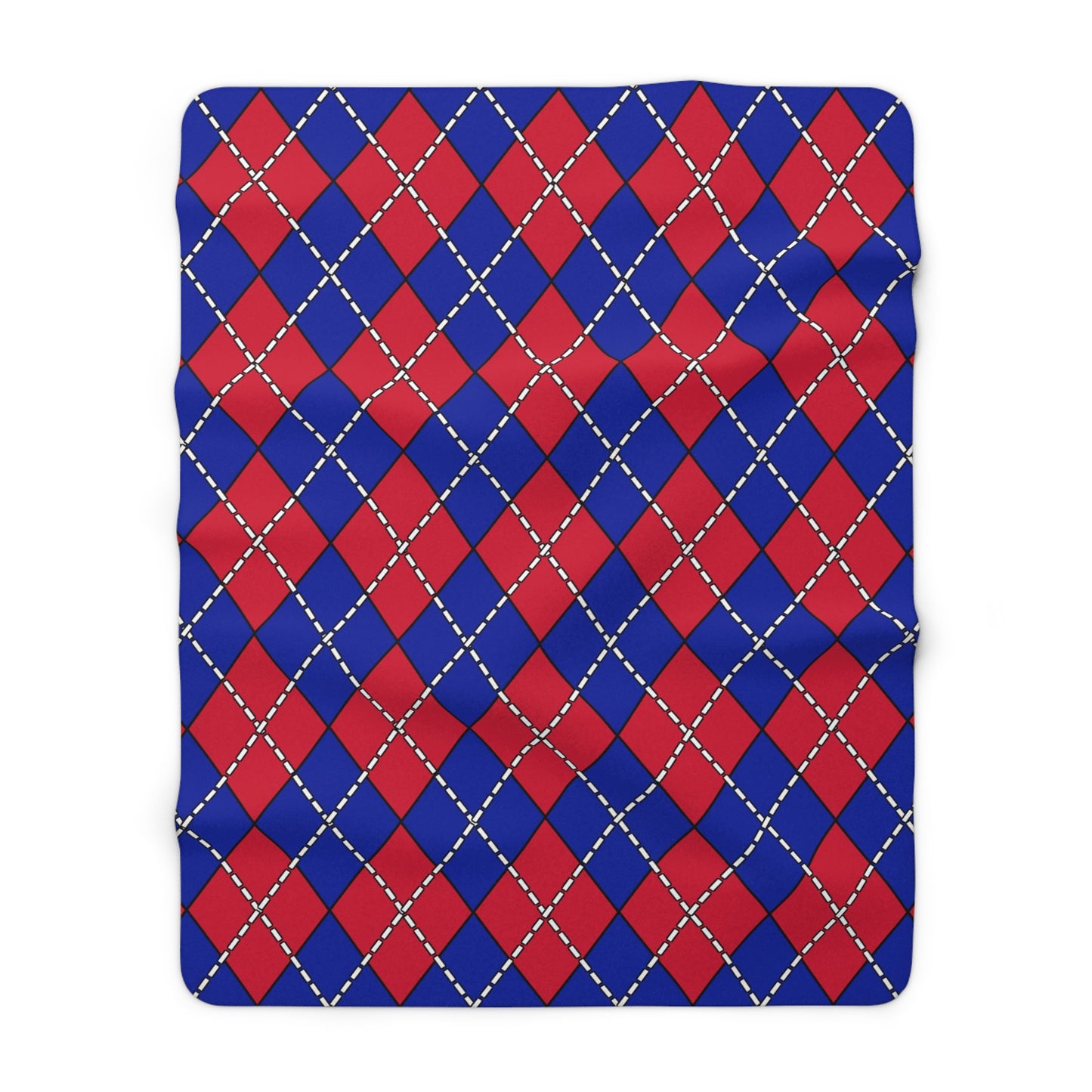 Haiti Retro Argyle Blanket Throw