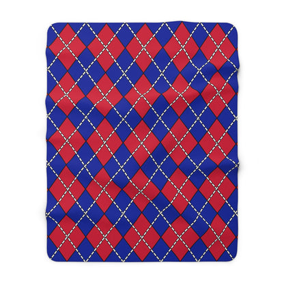 Haiti Retro Argyle Blanket Throw