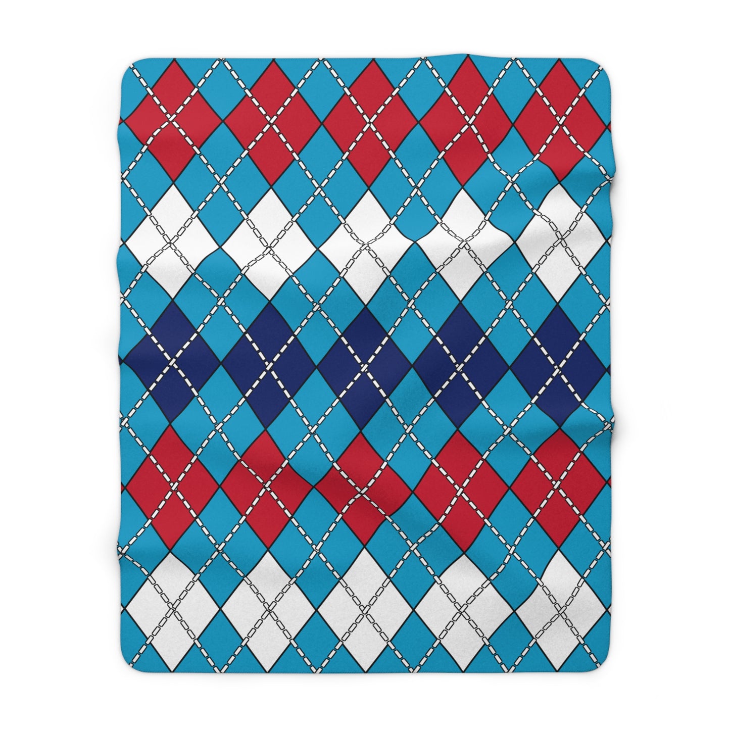 Tuvalu Retro Argyle Blanket Throw