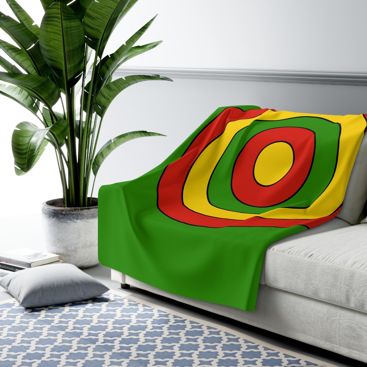 Benin Retro Target Blanket Throw