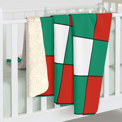 Bulgaria Retro Check Blanket Throw