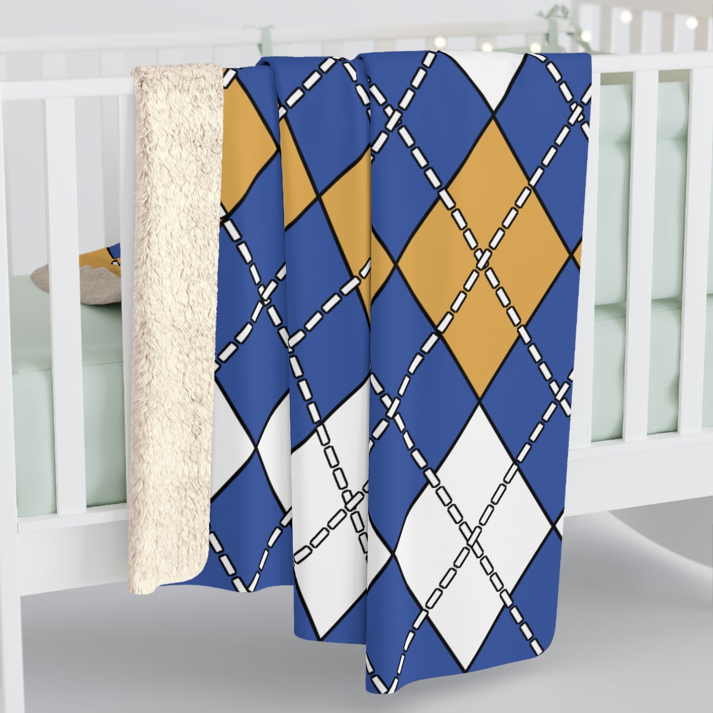 Marshall Islands Retro Argyle Blanket Throw