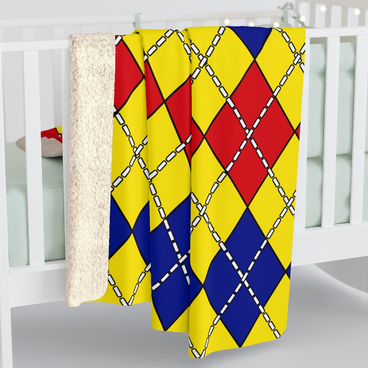 Colombia Retro Argyle Blanket Throw