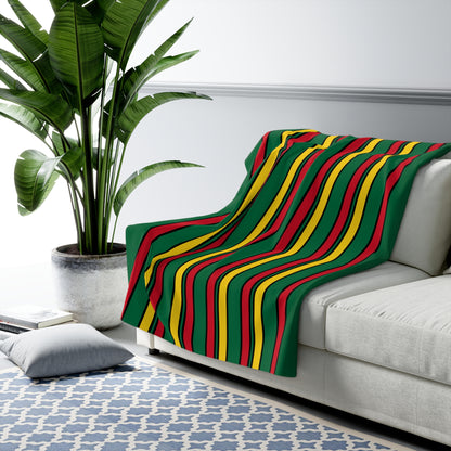 Ghana Retro Stripes Blanket Throw