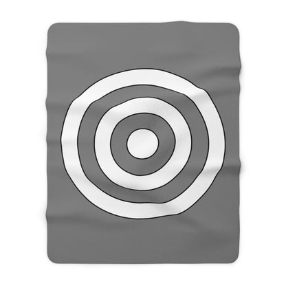Grey, White Retro Target Blanket Throw