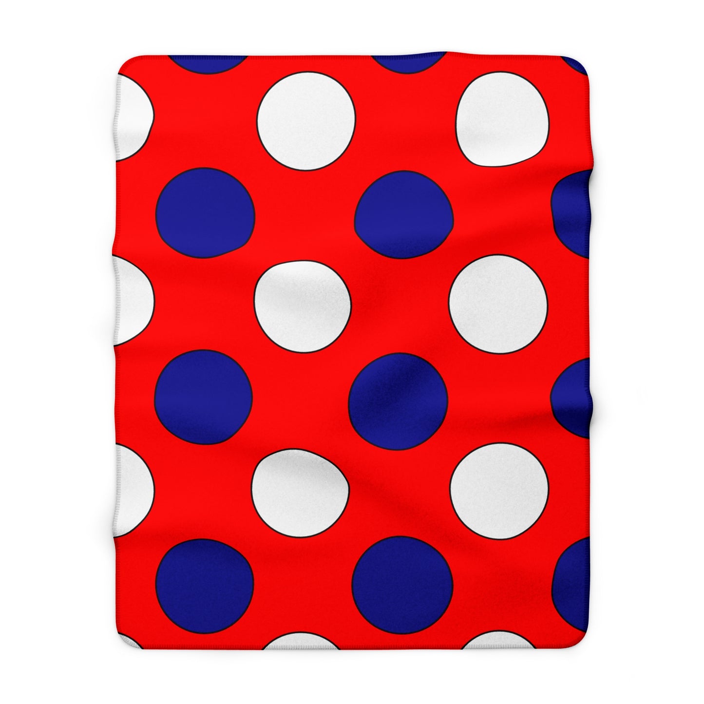 Croatia Retro Polka Dots Blanket Throw