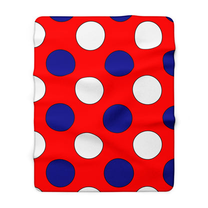 Croatia Retro Polka Dots Blanket Throw
